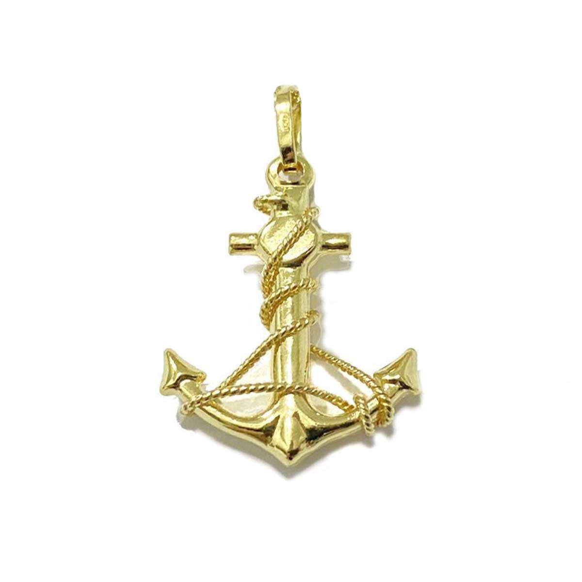 18K Solid Gold Anchor Design Necklace | Gold | 18K Gold Jewelry