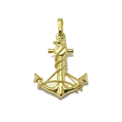 18K Solid Gold Anchor Design Necklace | Gold | 18K Gold Jewelry