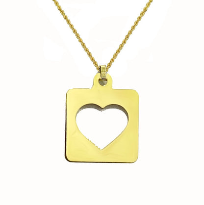 18K Pure Gold Heart Design Pendant Necklace | Necklace | 18K Gold Jewelry