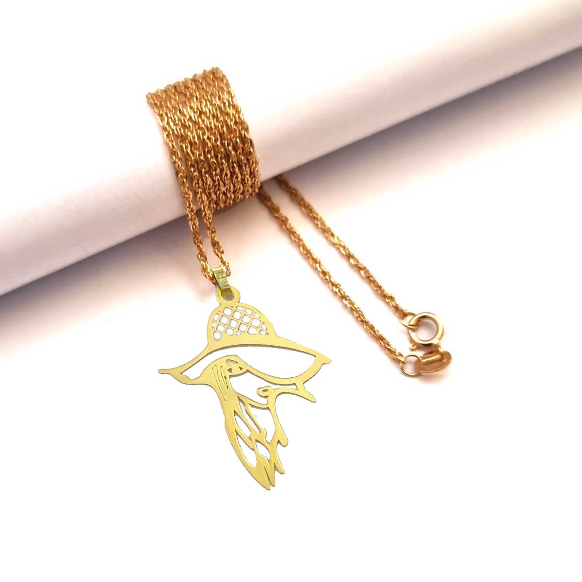 18K Pure Gold Lady Fashion Necklace