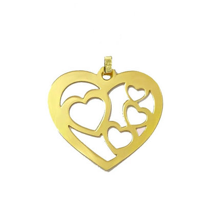 18K Pure Gold Heart Design Pendant Necklace | Necklace | 18K Gold Jewelry