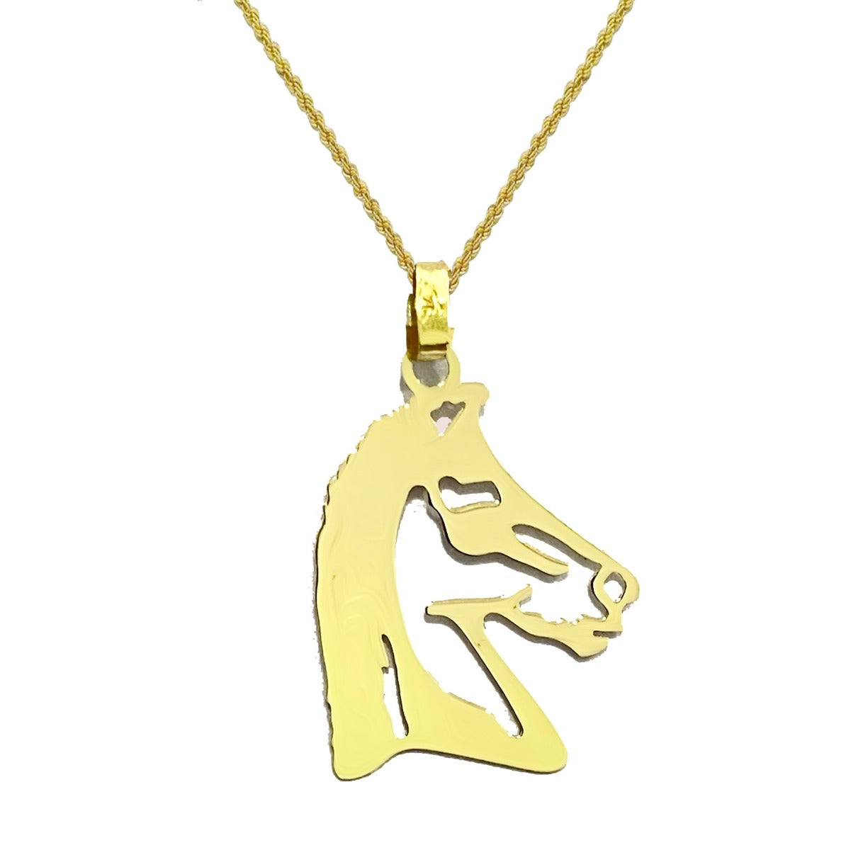 18K Pure Gold Horse Design Pendant Necklace | Necklace | 18K Gold Jewelry