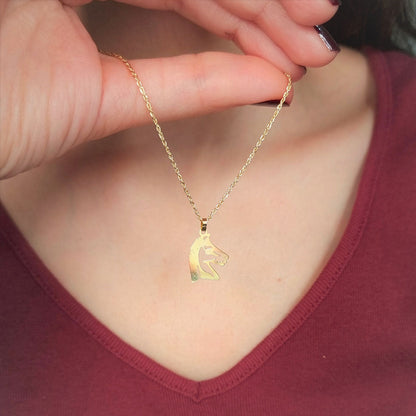 18K Pure Gold Horse Design Pendant Necklace | Necklace | 18K Gold Jewelry