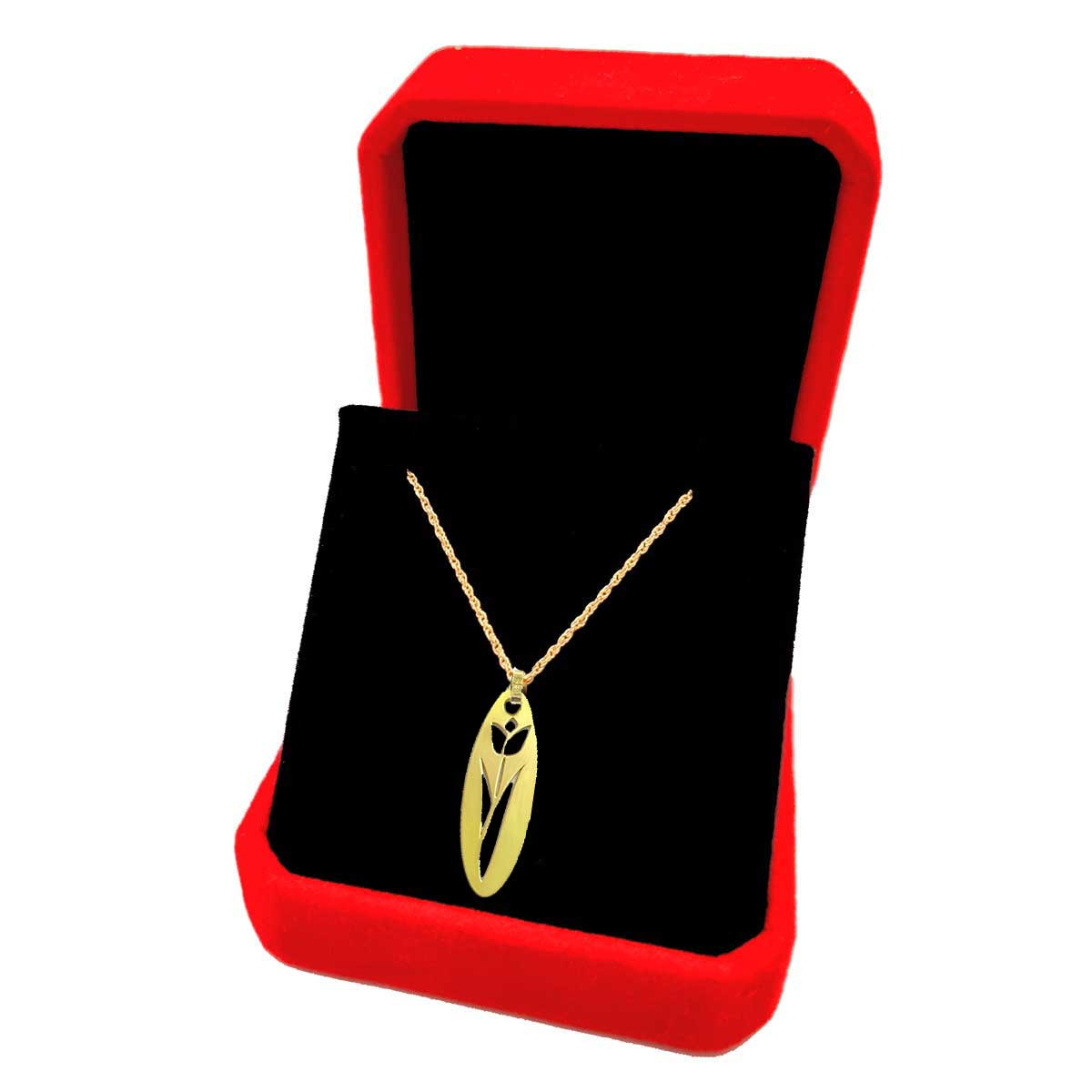 18K Pure Gold Flower Design Pendant Necklace | Necklace | 18K Gold Jewelry
