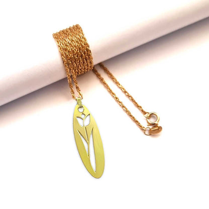 18K Pure Gold Flower Design Pendant Necklace | Necklace | 18K Gold Jewelry