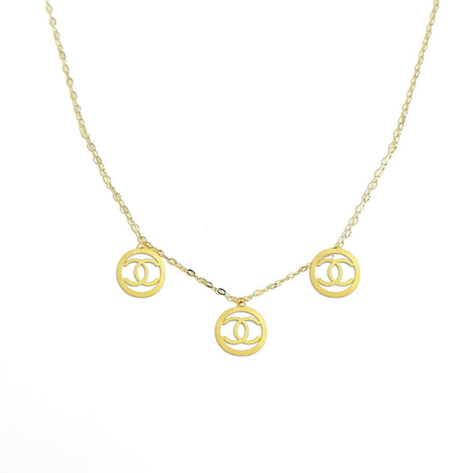 18K Pure Elegant Design Necklace C.H