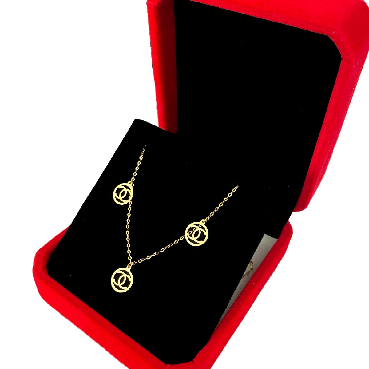 18K Solid Elegant Design Necklace | Old Necklaces | 18K Gold Jewelry