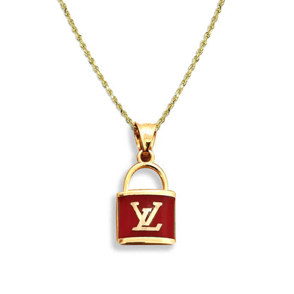 18K Pure Gold Lock Elegant Necklace | Necklace | 18K Gold Jewelry