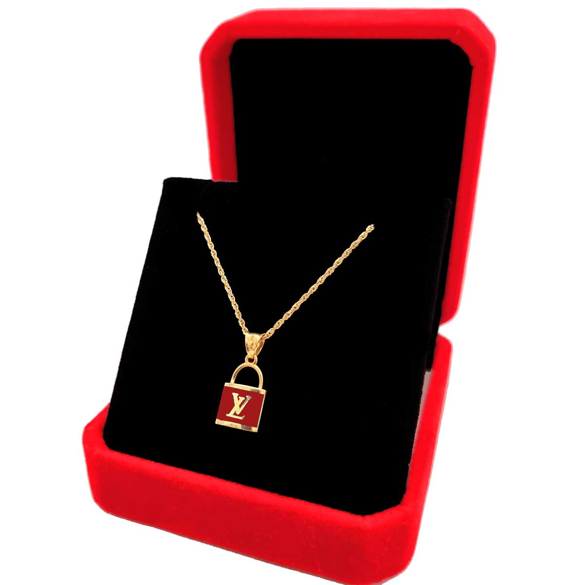 18K Pure Gold Lock Elegant Necklace | Necklace | 18K Gold Jewelry
