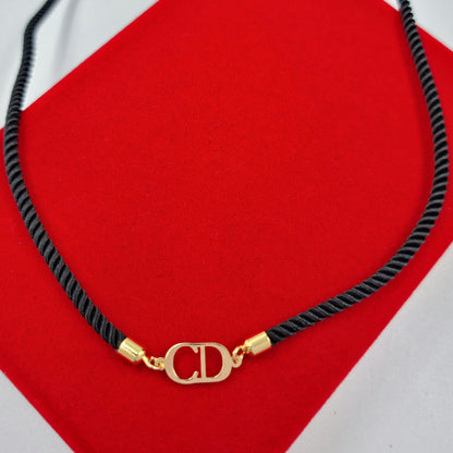 18K Pure Gold Thread Adjustable Necklace