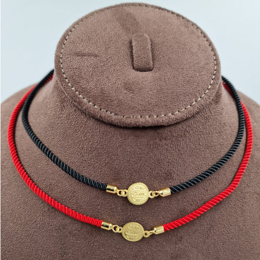 21K Pure Gold Thread Adjustable Coin Necklace | Necklace | 18K Gold Jewelry