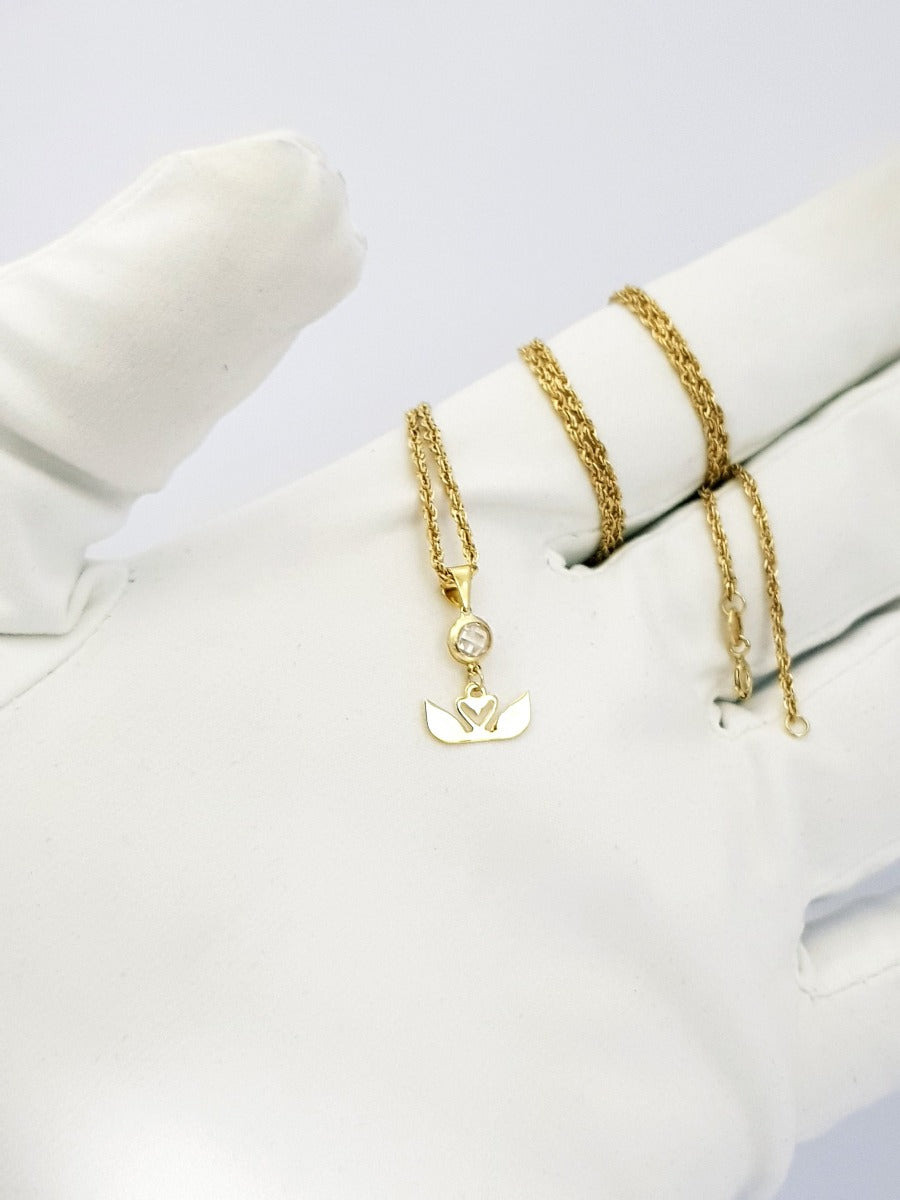 18K Pure Gold Heart Necklace | Necklace | 18K Gold Jewelry