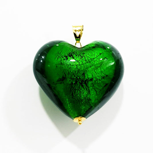 18K Pure Gold Heart Stone Necklace | Necklace | 18K Gold Jewelry