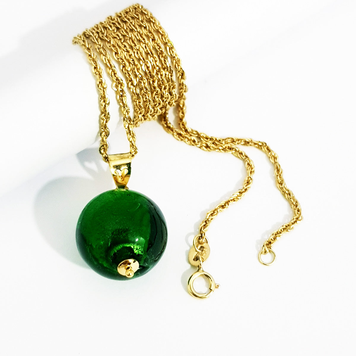 18K Pure Gold Ball Stone Necklace | Necklace | 18K Gold Jewelry