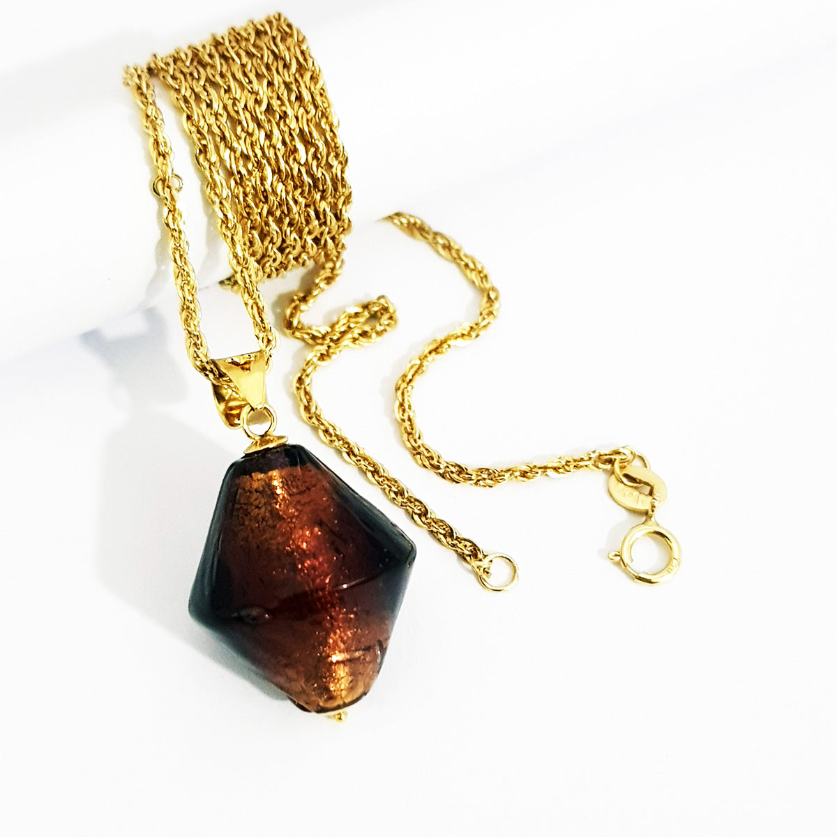 18K Pure Gold Stone Necklace | Necklace | 18K Gold Jewelry