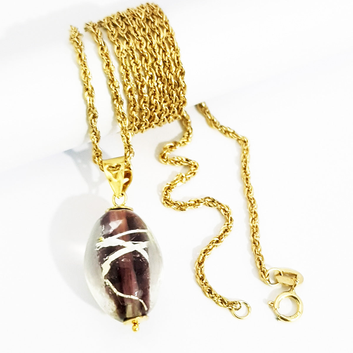 18K Pure Gold Stone Necklace | Necklace | 18K Gold Jewelry