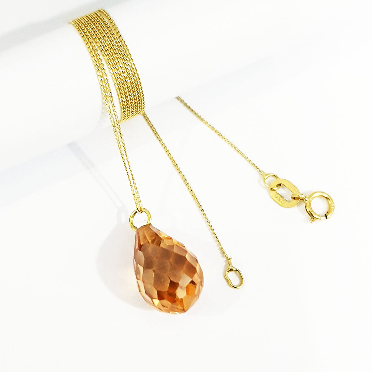 18K Pure Gold Gem Necklace | Necklace | 18K Gold Jewelry