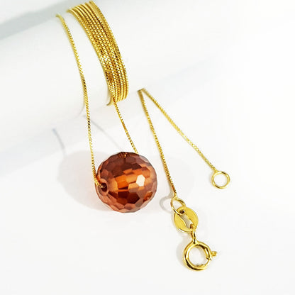 18K Pure Gold Gem Necklace | Necklace | 18K Gold Jewelry