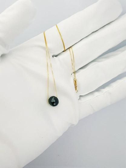 18K Pure Gold Gem Necklace | Necklace | 18K Gold Jewelry