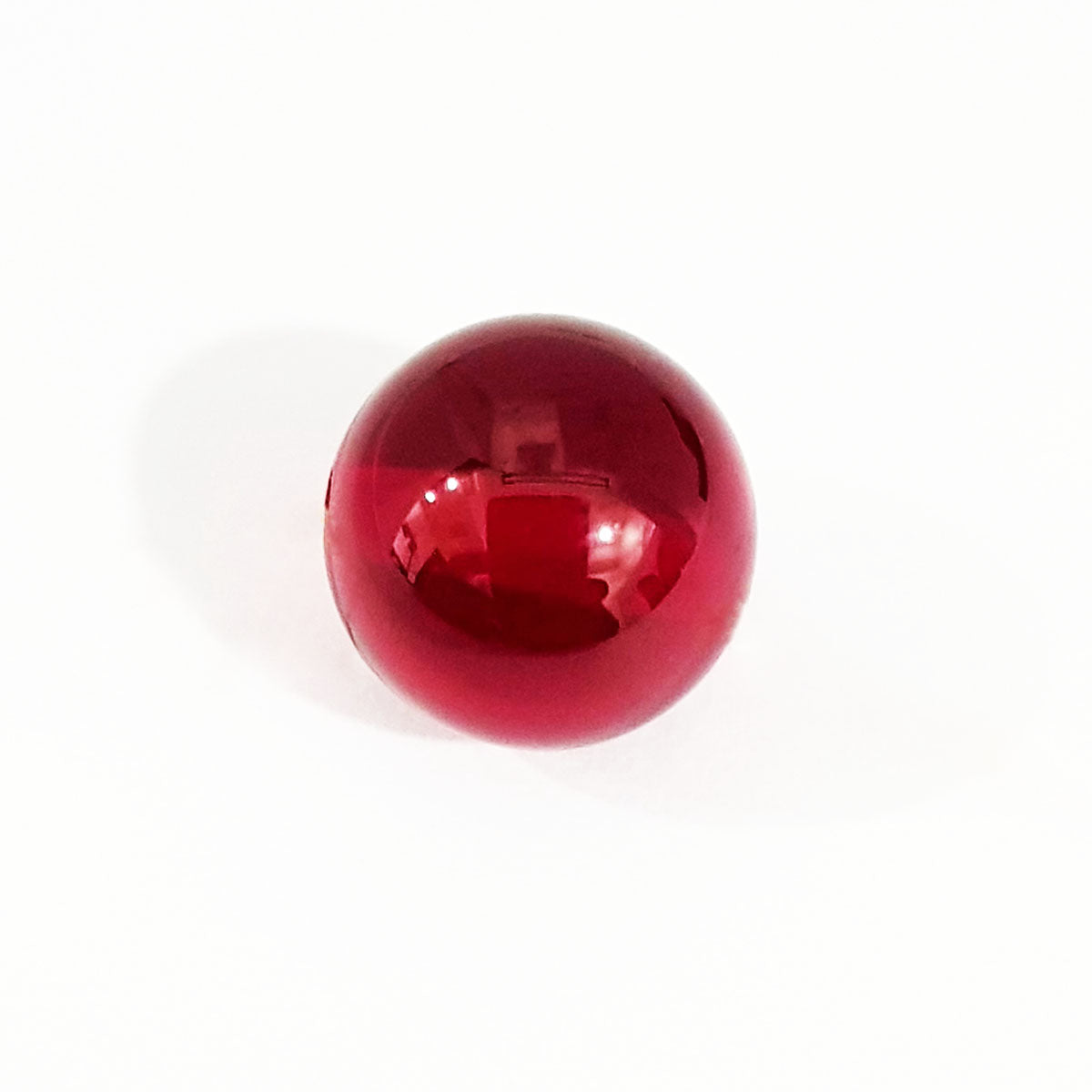 18K Pure Gold Round Red Gem Necklace