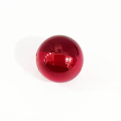 18K Pure Gold Round Red Gem Necklace