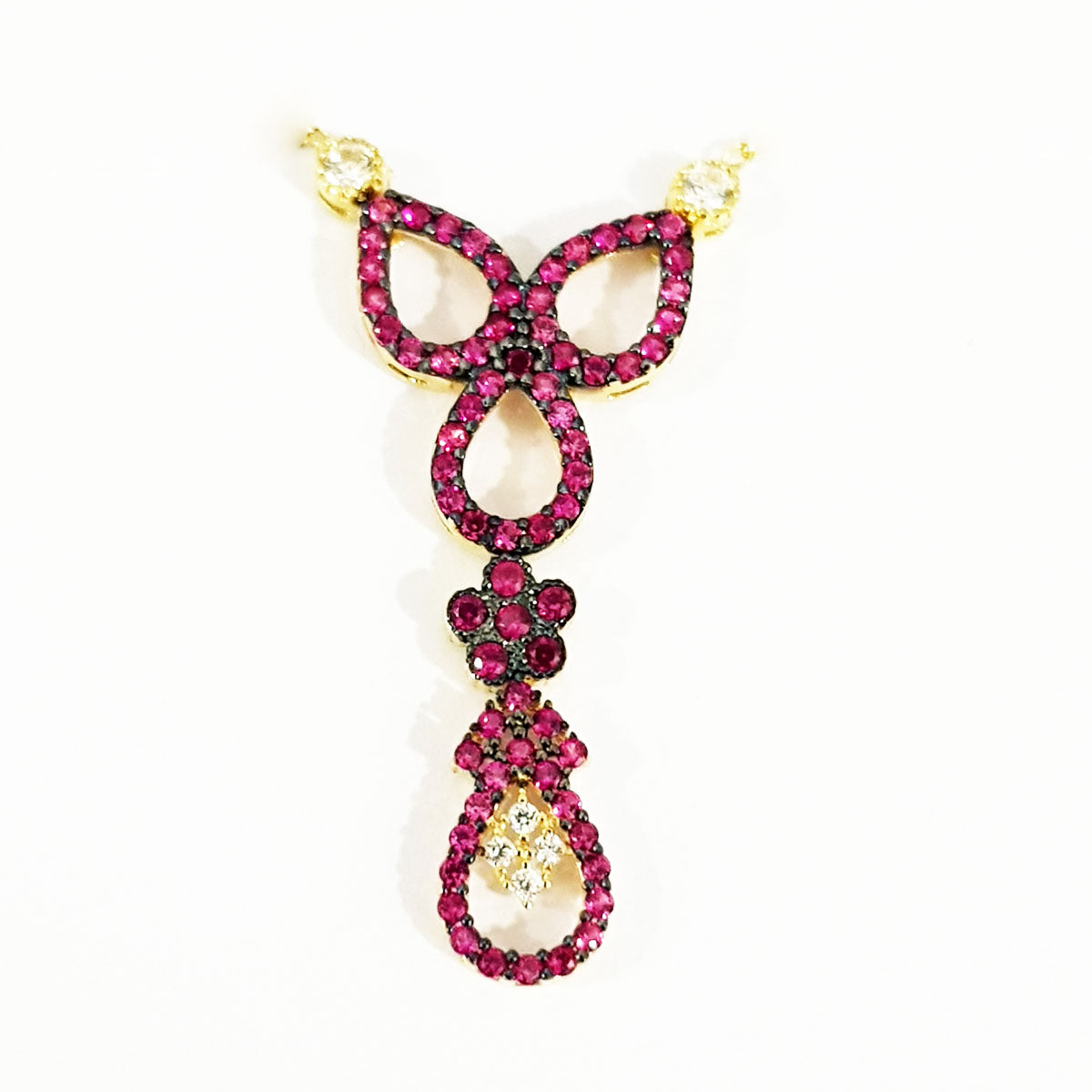 18K Pure Gold Swarski Necklace