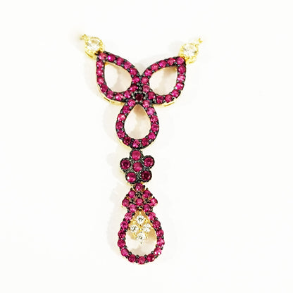 18K Pure Gold Swarski Necklace