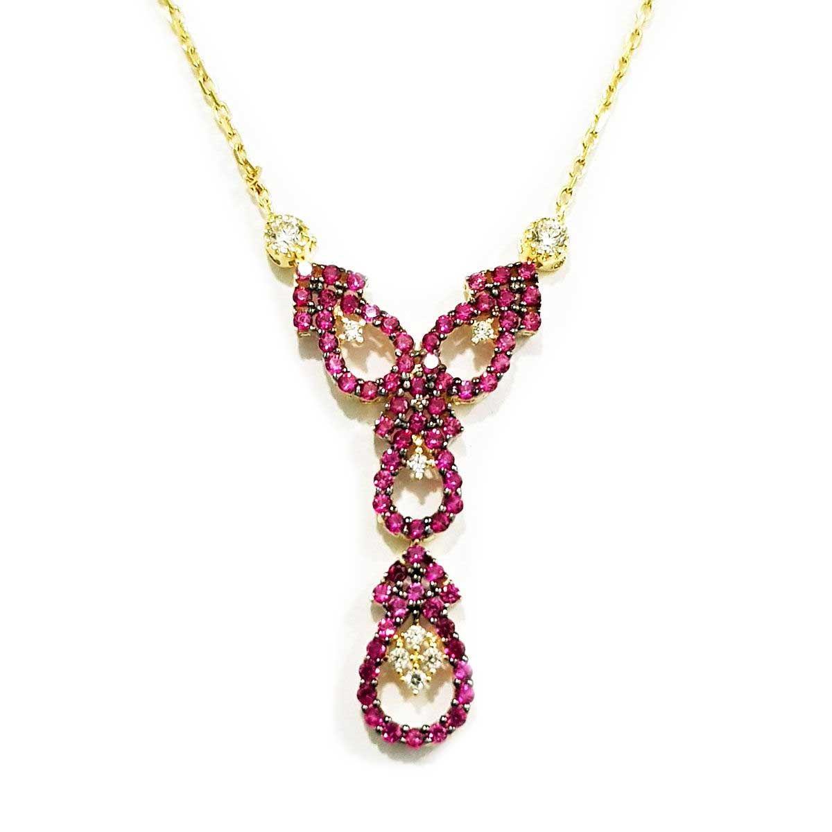 18K Pure Gold Swarovski Necklace | Necklace | 18K Gold Jewelry