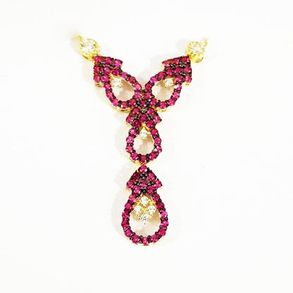 18K Pure Gold Swarovski Necklace | Necklace | 18K Gold Jewelry