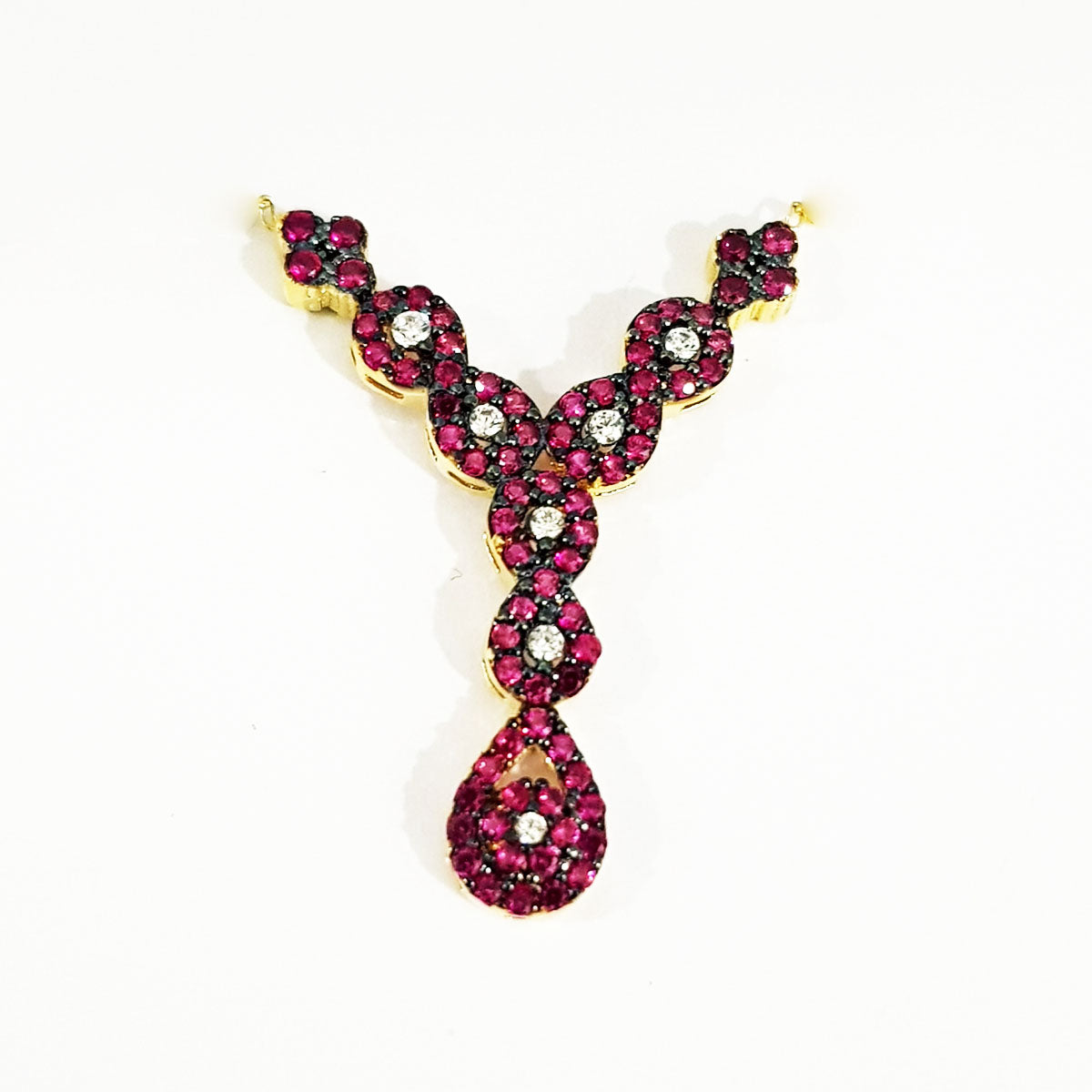 18K Pure Gold Swarski Necklace