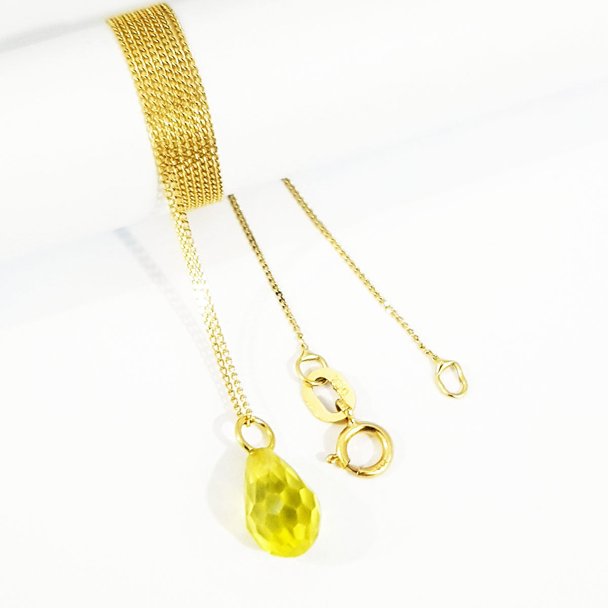 18K Pure Gold Stone Necklace | Necklace | 18K Gold Jewelry