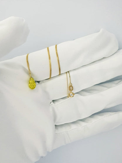 18K Pure Gold Stone Necklace | Necklace | 18K Gold Jewelry