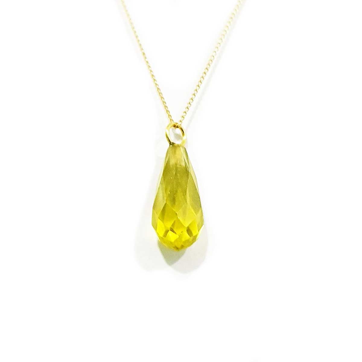 18K Pure Gold Stone Necklace | Necklace | 18K Gold Jewelry
