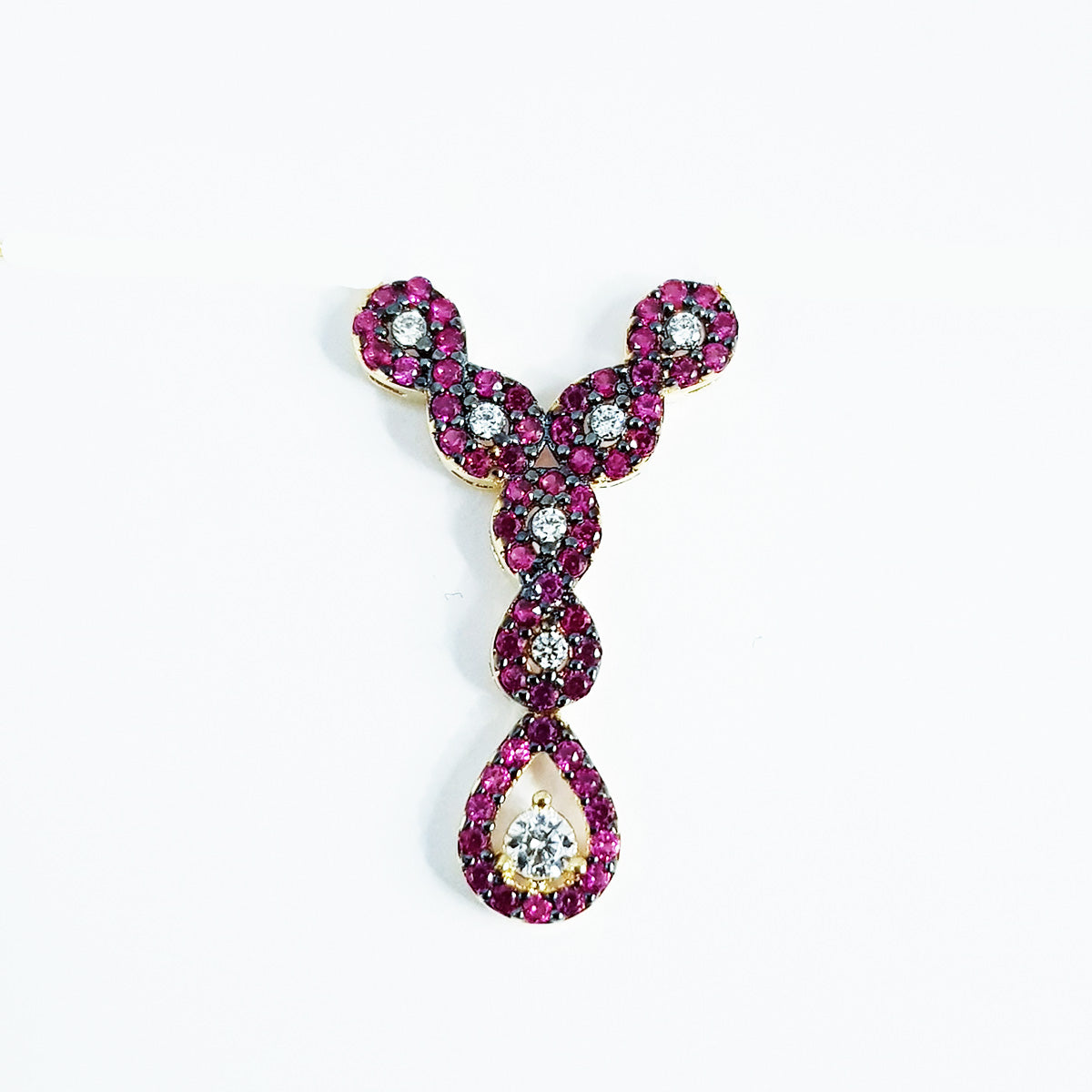 18K Pure Gold Swarski Necklace