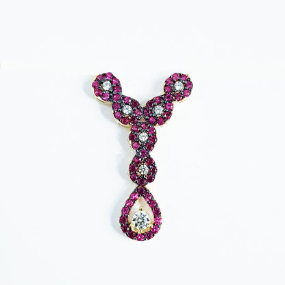 18K Pure Gold Swarski Necklace