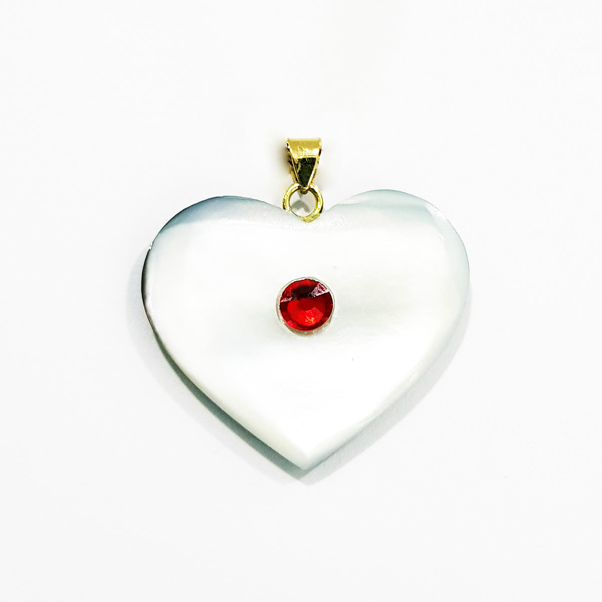 18K Pure Gold Heart Gem Necklace | Necklace | 18K Gold Jewelry