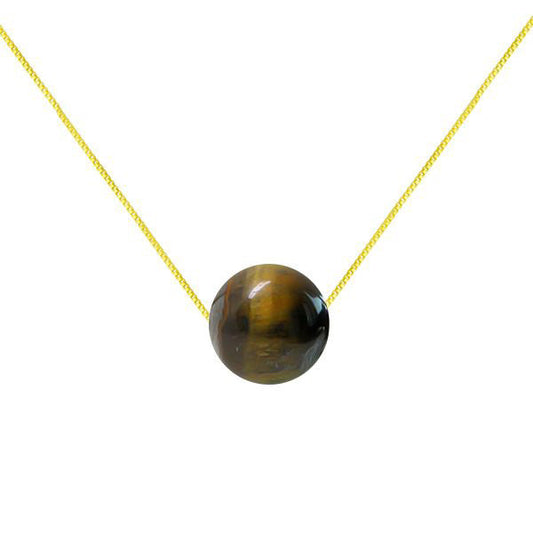 18K Pure Gold Ball Necklace