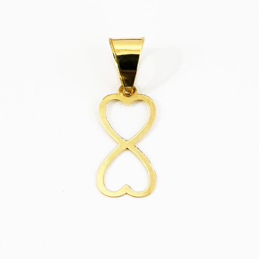 18K Pure Gold Heart Infinity Necklace | Necklace | 18K Gold Jewelry