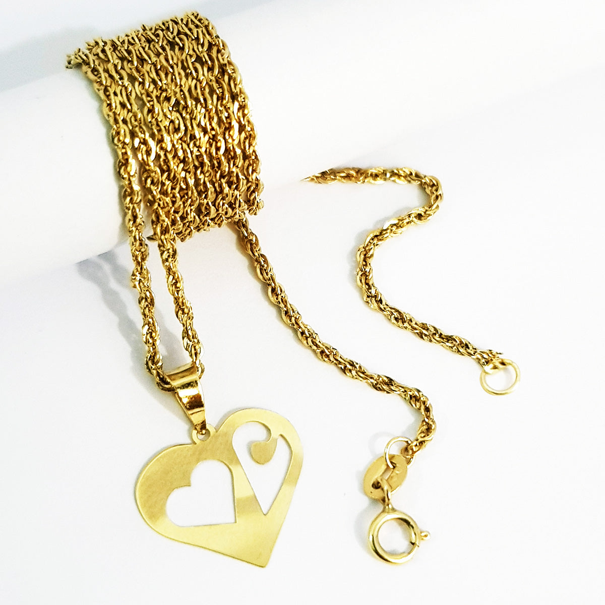 18K Pure Gold Heart Necklace | Necklace | 18K Gold Jewelry
