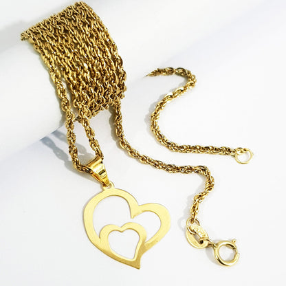 18K Pure Gold Heart Necklace | Necklace | 18K Gold Jewelry