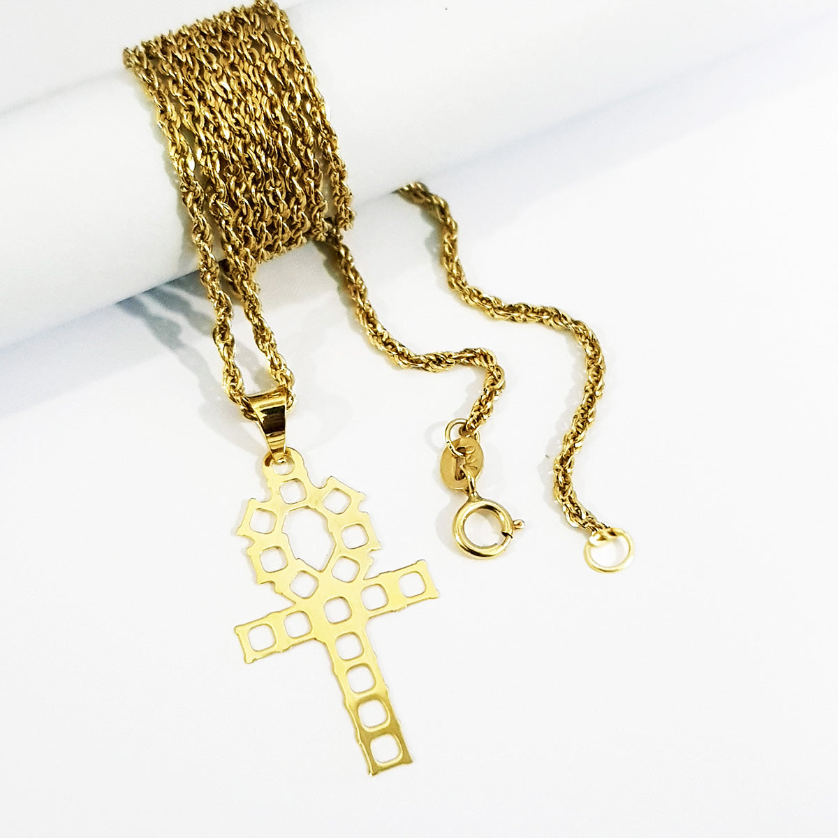 18K Pure Gold Cross Necklace | Necklace | 18K Gold Jewelry