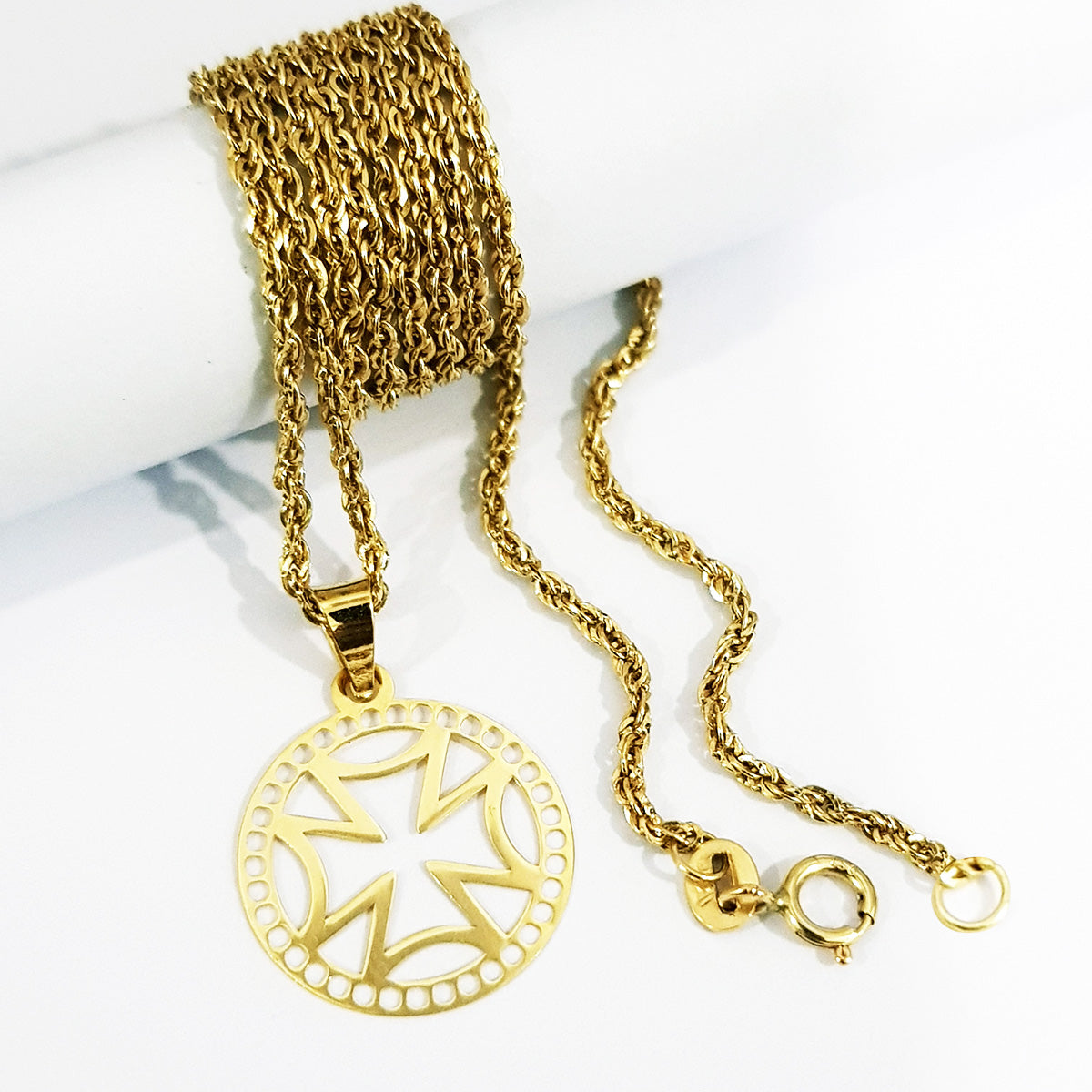 18K Pure Gold Cross Necklace | Necklace | 18K Gold Jewelry