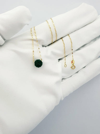 18K Pure Gold Swarovski Necklace | Necklace | 18K Gold Jewelry