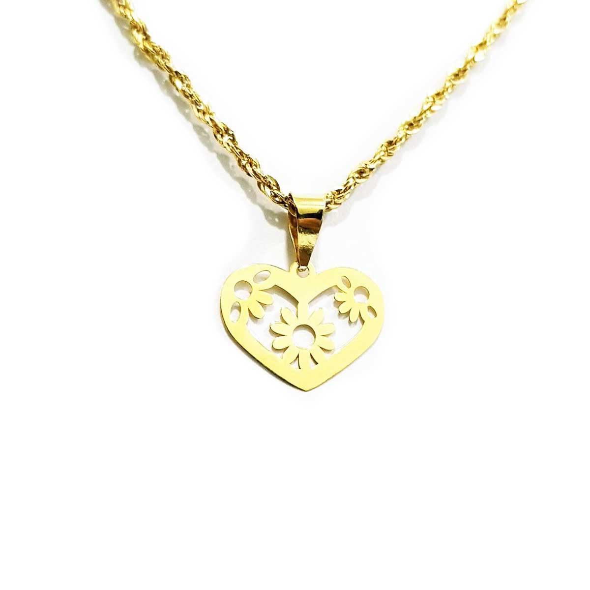 18K Pure Gold Heart Necklace | Necklace | 18K Gold Jewelry