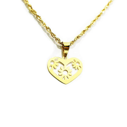18K Pure Gold Heart Necklace | Necklace | 18K Gold Jewelry