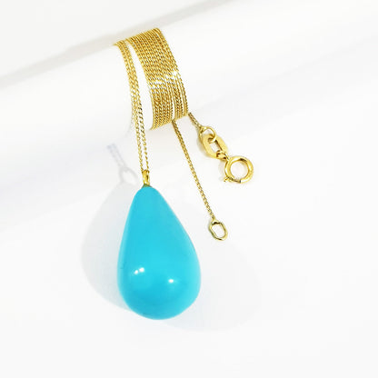 18K Pure Gold Stone Necklace | Necklace | 18K Gold Jewelry