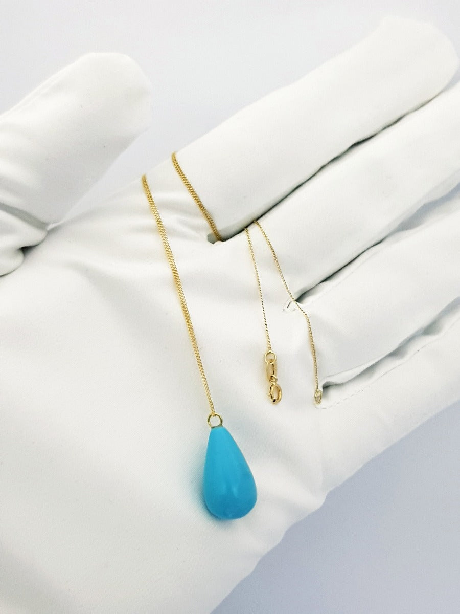 18K Pure Gold Stone Necklace | Necklace | 18K Gold Jewelry