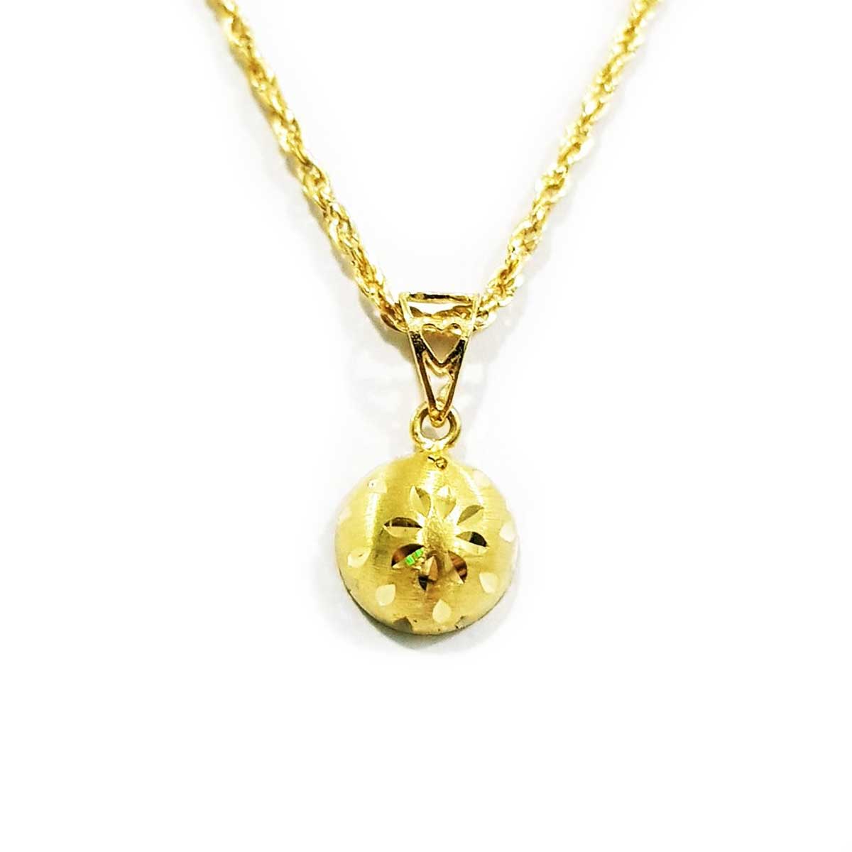 18K Pure Gold Round Necklace | Necklace | 18K Gold Jewelry