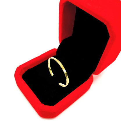 18K Pure Gold Plain Ring