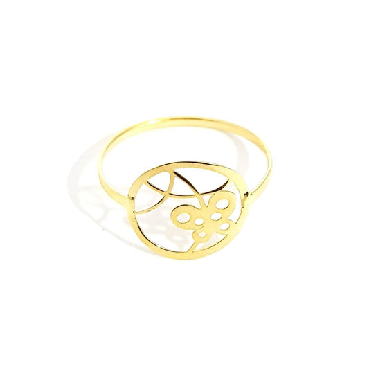 18K Pure Gold Butterfly Ring | Ring | 18K Gold Jewelry